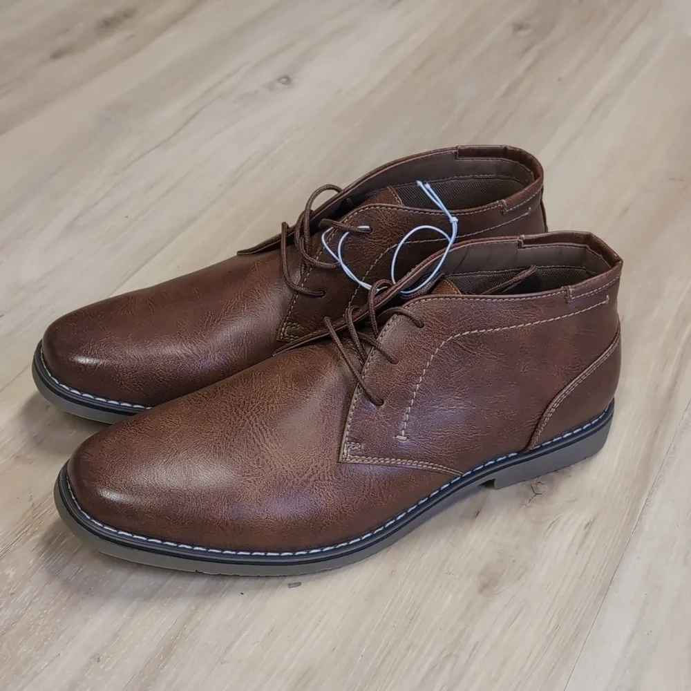 STEVE MADDEN Men's Short Chukka P-Symin Boots In Cognac